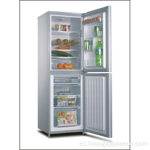 Refrigerador con congelador inferior de doble puerta 189L